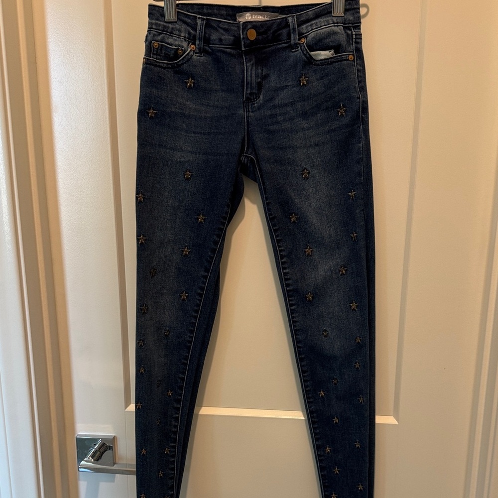 Tractr Kids Navy Star Patterned Jeans